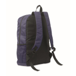 RPET polyester backpack with mesh pockets on both sides blue colour second view