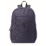 RPET polyester backpack with mesh pockets on both sides blue colour fifth view