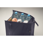 Non-woven cooler bag with aluminium insulation, 25L blue colour third photographic view