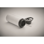Recycled stainless steel bottle with spout and handle, 500 ml white colour fourth photographic view