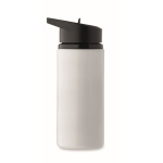 Recycled stainless steel bottle with spout and handle, 500 ml white colour sixth view