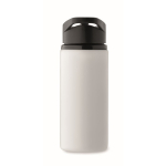 Recycled stainless steel bottle with spout and handle, 500 ml white colour seventh view