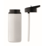 Recycled stainless steel bottle with spout and handle, 500 ml white colour eighth view