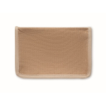 Jute cooler bag with front pocket, 3L capacity beige colour fifth view