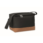 RPET cooler bag with cork detail at the base, 5L black colour