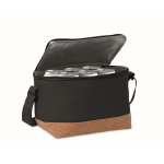 RPET cooler bag with cork detail at the base, 5L black colour second view