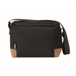 RPET cooler bag with cork detail at the base, 5L black colour sixth view
