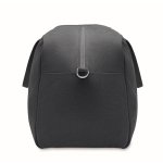 Monochrome travel bag made from recycled fabric with double handles navy-blue colour sixth view