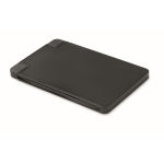 Magnetic power bank with built-in cables, 2,500 mAh black colour third view