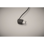 Magnetic power bank with built-in cables, 2,500 mAh black colour sixth photographic view