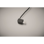 Magnetic power bank with built-in cables, 2,500 mAh black colour seventh photographic view