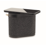 Black wireless speaker with jute carry handle, 15W black colour second view