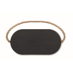 Black wireless speaker with jute carry handle, 15W black colour eighth view
