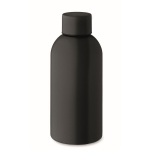 Monochrome leak-proof recycled stainless steel bottle, 500 ml black colour