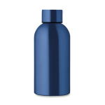 Monochrome leak-proof recycled stainless steel bottle, 500 ml blue colour