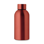 Monochrome leak-proof recycled stainless steel bottle, 500 ml red colour