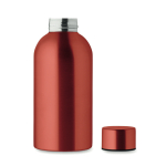 Monochrome leak-proof recycled stainless steel bottle, 500 ml red colour