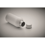 Monochrome leak-proof recycled stainless steel bottle, 500 ml white colour third photographic view