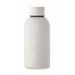 Monochrome leak-proof recycled stainless steel bottle, 500 ml white colour fourth view