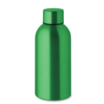 Monochrome leak-proof recycled stainless steel bottle, 500 ml green colour