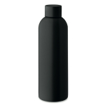 Drip-proof recycled stainless steel bottle 750 ml black colour