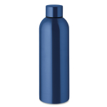 Drip-proof recycled stainless steel bottle 750 ml blue colour