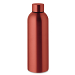 Drip-proof recycled stainless steel bottle 750 ml red colour