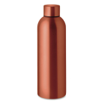 Drip-proof recycled stainless steel bottle 750 ml orange colour