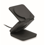 3-in-1 foldable magnetic ABS charger, also serves as a stand black colour