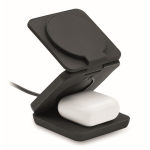 3-in-1 foldable magnetic ABS charger, also serves as a stand black colour second view