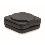 3-in-1 foldable magnetic ABS charger, also serves as a stand black colour fourth view