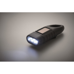 Rechargeable lantern via solar panel and dynamo hand crank black colour third photographic view