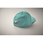 Polyester cap with ventilation holes and water-repellent finish third photographic view