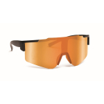Sports sunglasses with mirrored lenses and UV400 protection