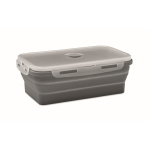 Foldable silicone lunchbox in assorted colours, 1200 ml dark grey colour