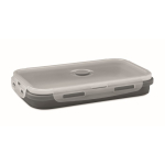 Foldable silicone lunchbox in assorted colours, 1200 ml dark grey colour second view
