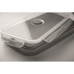 Foldable silicone lunchbox in assorted colours, 1200 ml dark grey colour fourth photographic view