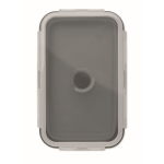 Foldable silicone lunchbox in assorted colours, 1200 ml dark grey colour fifth view