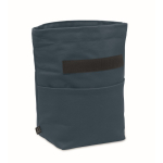 Personal cooler bag with roll-top closure and carry handle blue colour second view