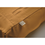 Recycled cotton roll-top backpack with front zipper fifth photographic view