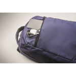Laptop backpack with front and side pockets, 15” blue colour fifth photographic view