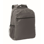 Laptop backpack with front and side pockets, 15” dark grey colour