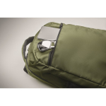 Laptop backpack with front and side pockets, 15” military green colour fifth photographic view