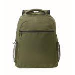 Laptop backpack with front and side pockets, 15” military green colour sixth view
