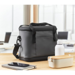 Canvas cooler bag with top opening, 40L dark grey colour ambient view