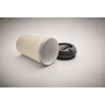 Double-walled cup with ceramic inner lining, 350 ml beige colour third photographic view