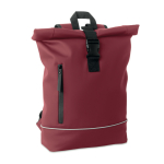 Roll-top backpack with reflective strap and waterproof closure, 15”