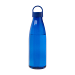 Recycled plastic water bottle with carry handle, 800 ml royal blue colour
