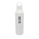 Recycled stainless steel thermal bottle with removable cup, 600 ml
