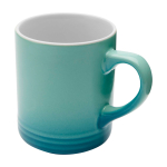 Ceramic mug with gradient colour effect, 330 ml turquoise colour